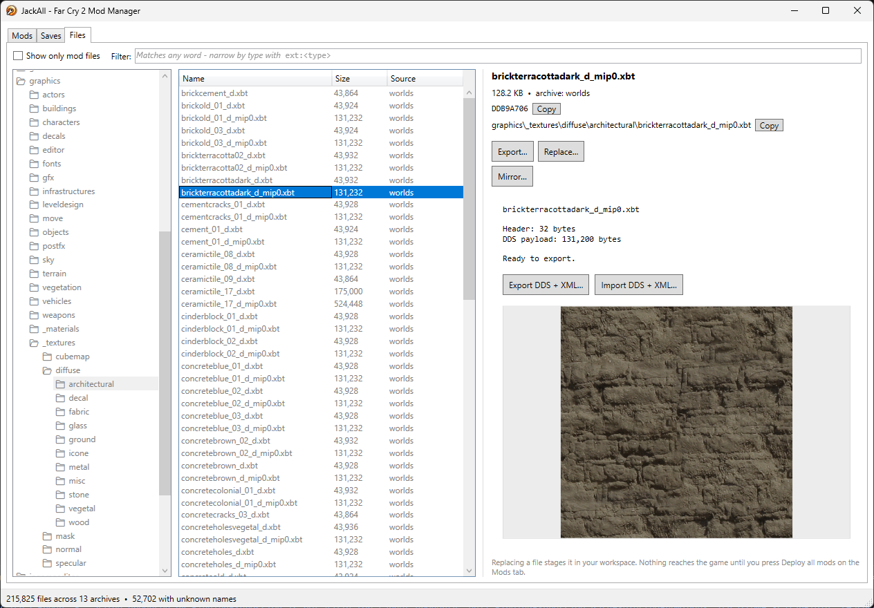 A .xbt texture, previewed straight from its DDS payload